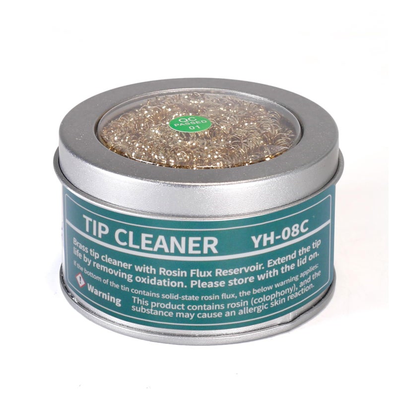 YIHUA 08B/08C Soldering Iron Tip Brass Wire Ball Cleaner Replacement Solder Tips Cleaner (Small-Size #08B / Large-Size #08C) (Large) - Image 1